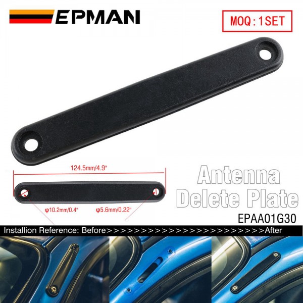 EPMAN Radio Antenna Delete Plate Remove For Subaru Impreza 1996 2008